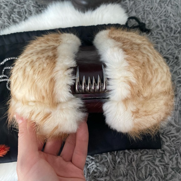 Maison Du Posh Fur and Leather Mini Bag / Clutch - Picture 4 of 6